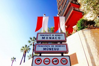Panneau entrée Principauté de Monaco